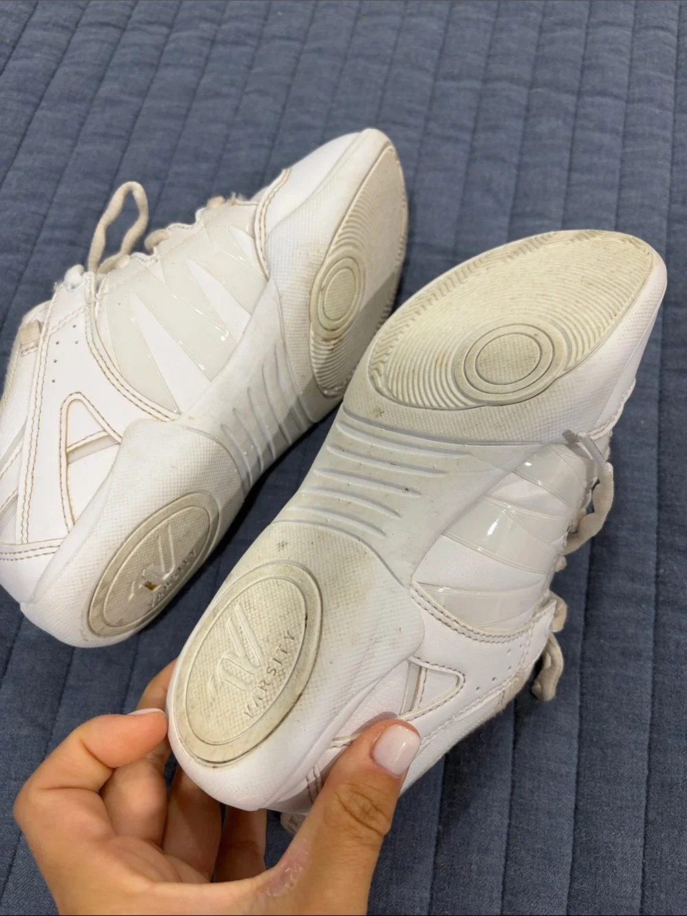 Varsity White Leather Cheer Shoes for Girls
